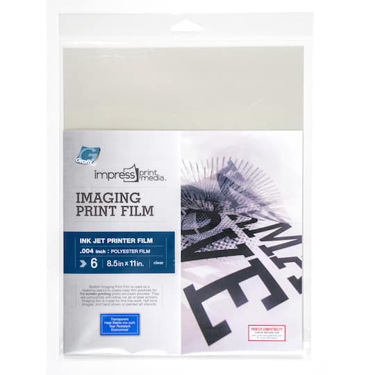 Grafix&#xAE; 8.5&#x22; x 11&#x22; Inkjet Imaging Print Film, 6 Sheets